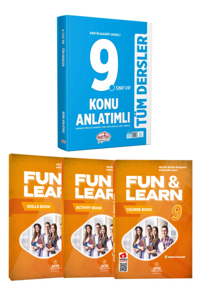Editör Yayınevi 9.Sınıf Tüm Dersler Konu Anlatımlı+Fun&Learn İngilizce (Skill...