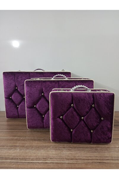 Sandık Dünyası Dowry Chest Bag Suitcase Bride Groom Bundle Chest 3-Piece 1407