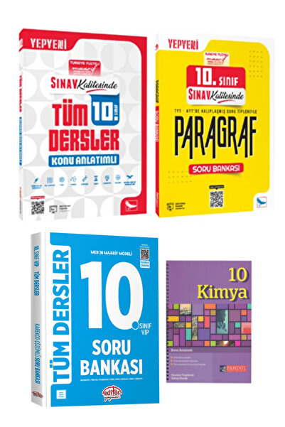 Editör Yayınevi MEB Maarif Modeli 10. Sınıf Tüm Dersler Soru Bankası+Sınav Ya...