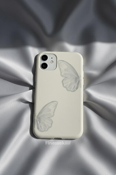 Multitronic iPhone 11 Compatible White Butterfly Design Printed White Launch Case