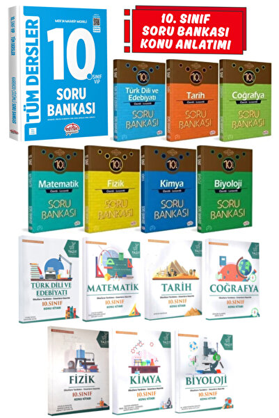 Editör Yayınevi 10. Sınıf Tüm Dersler Soru Bankası+Edebiyat+Matematik+Tarih+C...