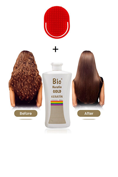 Bio Keratin Gold Brezilya Fönü Keratini 700 ml + Yıkama Tarağı Hediyeli
