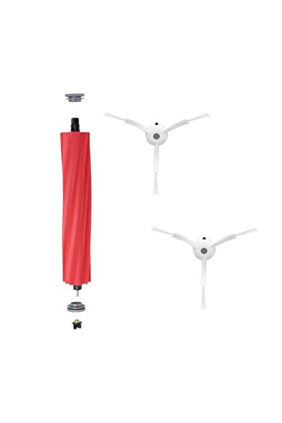 ROPALDE Set de piese de schimb pentru aspiratorul robot Roborock QRevo compatibil 1 buc perie principală-2 buc perie laterală