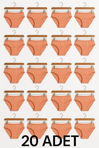 enmodaiçgiyim 20 штук бавовняних бікіні-трусиків для жінок, рожевого кольору, з нормальною талією, не залишають слідів, м'які, еластичні