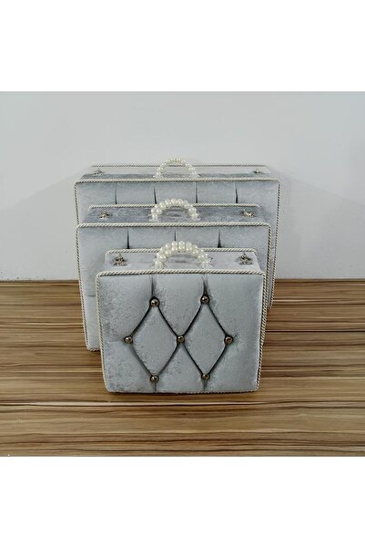 Sandık Dünyası Dowry Chest Bag Suitcase Bride Groom Bundle Chest 3-Piece 1407
