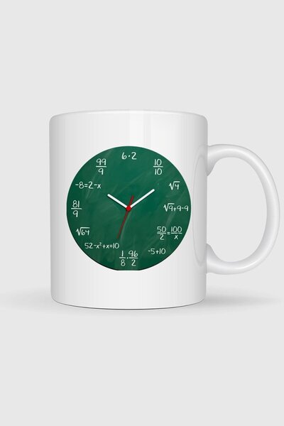 Bahriyeli Collection Mathematics Multiplication Division Addition Clock Printed Cup