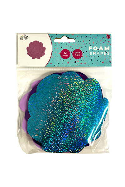 Colorate Πολύχρωμο ολογραφικό αφρώδες κέλυφος σχήματος 12 τεμ.