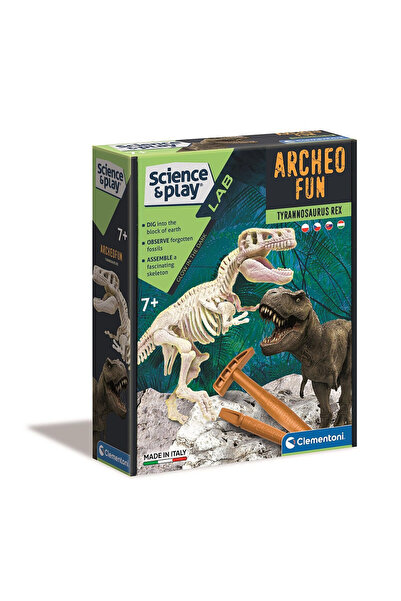 Dinozaur Archeo Fun Светещ археологически комплект Clementoni