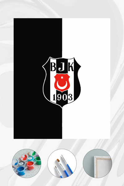 Parloran Sayılarla Boyama 40x50 cm Tuval Seti - Boyaları Ve Fırçaları Dahil -...