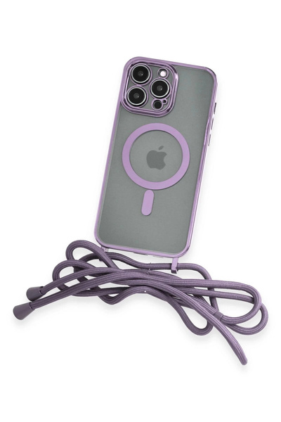 HarmonyAura iPhone 13 Pro Max Case Divo Laser Strap Magsafe Cover - Lilac