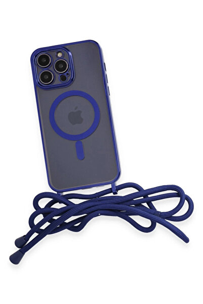 HarmonyAura iPhone 13 Pro Case Divo Laser Strap Magsafe Cover - Blue