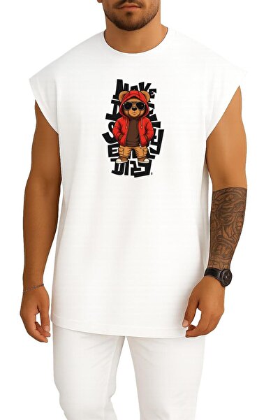 Bahriyeli Collection supradimensionat Graffiti Teddy Bear cu pălărie, piept c...