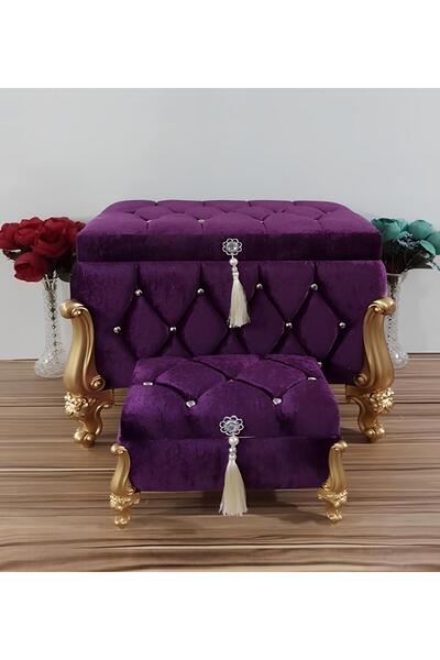 Sandık Dünyası Bridal Chest, Groom's Engagement Chest, Dowry Bag, Dowry Chest, 2-Piece Set 1410