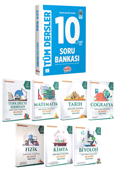 Editör Yayınevi 10.Sınıf Tüm Dersler Soru Bankası+Edebiyat+Matematik+Tarih+Co...