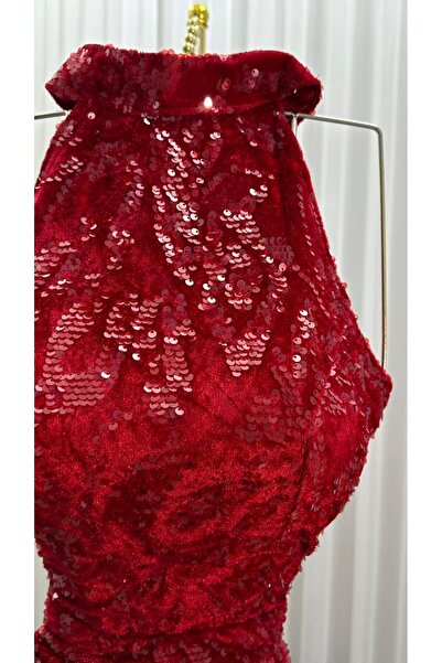 Bailsan Long velvet dress with sequins