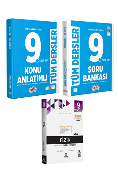 Editör Yayınevi 9. Sınıf Tüm Dersler Konu Anlatımlı+Soru Bankası+Fizik Hafta ...