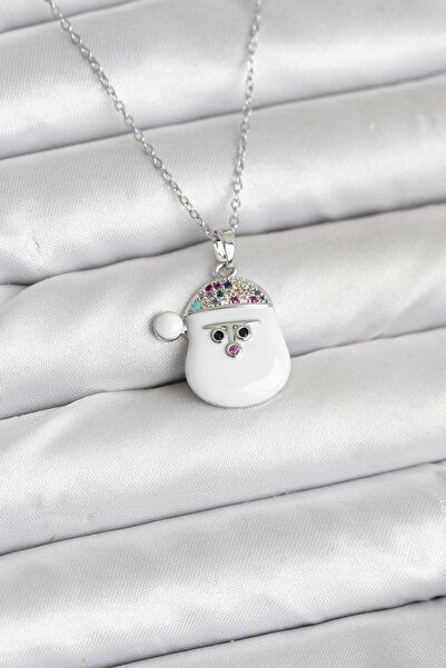 Lisinya 316L Steel Chain Silver Color Snowman Head with Hat Model Christmas T...