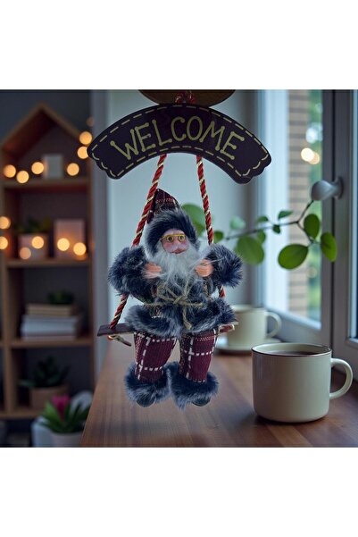 madamina Ornament de ușă de Crăciun, ornament decorativ de Moș Crăciun, ornam...