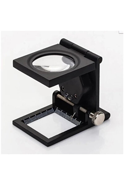 Marsilyan مكبر معدني قابل للطي مقاس 28 × 28 مم مع 2 مصباح LED للمنسوجات Th900...