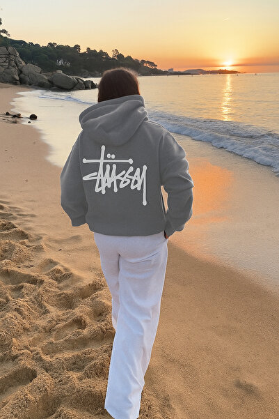 classy moda Unisex Oversized 3 Thread Thick Fabric K Hooded Back Lettering B ...