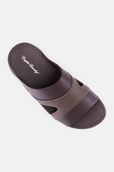 English Laundry Men Slip On Arabic Sandals, Brown