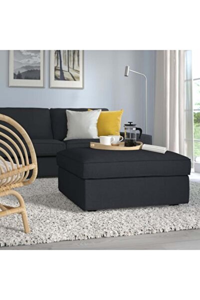 IKEA VIMLE Cover for footstool with storage, Gunnared medium grey