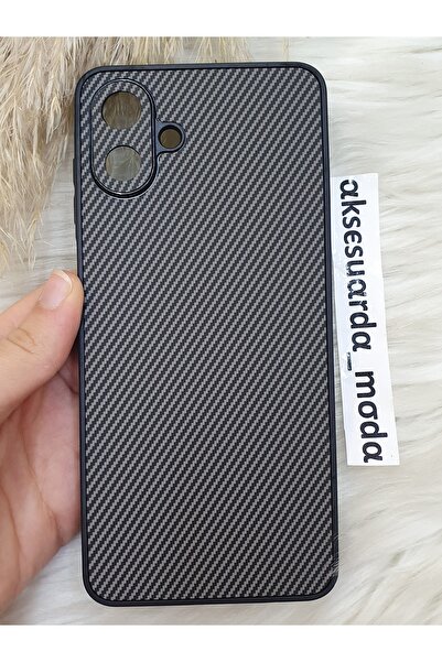 ZB Aksesuarda Moda حافظة سيليكون بتصميم كربوني متوافقة مع هاتف سامسونج جالاكس...