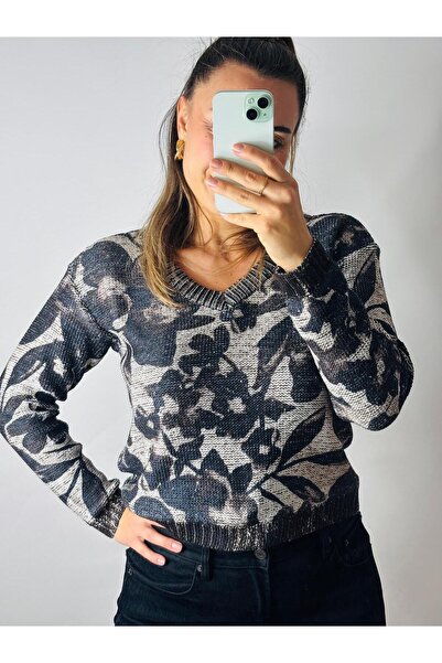 HT Boutique PAYET İŞLEMELİ DESENLİ KAZAK