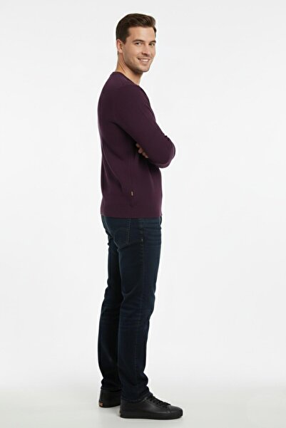 DYNAMO Men's Crew Neck Sweater Honeycomb Knit Classic Pattern 7002 Bgl-St04928