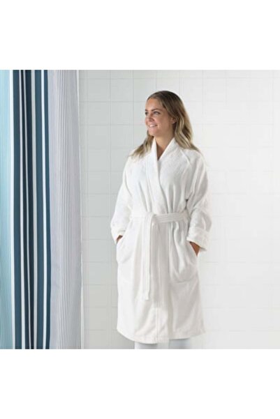 IKEA ROCKÅN Bath robe, white, S/M