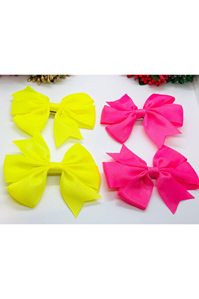 İnDerin Agrafă de păr cu panglică grosgrain 4 bucăți agrafe 8 cm