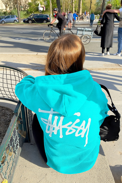 CLASSY.MODA هودي للجنسين قصة فضفاضة 3 Thread K بغطاء رأس بطباعة B مطبوع على ا...