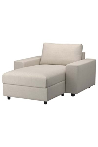 IKEA VIMLE Cover for chaise longue section, Gunnared medium grey