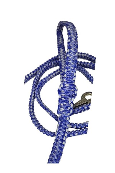moonparacord Dog Walking Rope Blue White 210 cm
