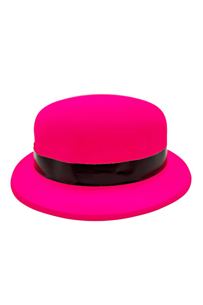 Marsilyan Πλαστικό καπέλο πάρτι σε ροζ χρώμα νέον ILKEL-RSITDK4