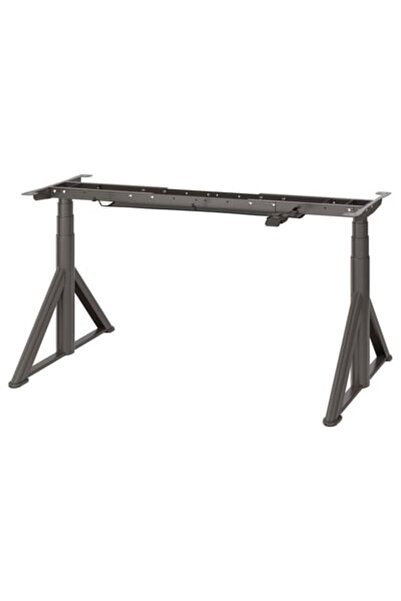 IKEA RODULF Underframe sit/stand for table top, electric/white, 140 x 80 cm