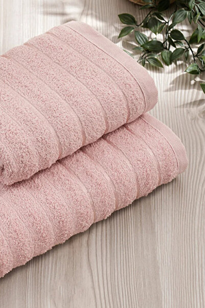 HRN Textile Set of 2 Cotton Wave Bath Towels