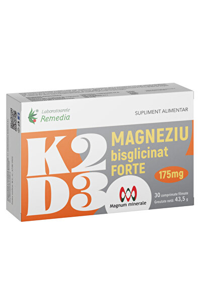 Other K2 + D3 + Bisglicinat de magneziu Forte, 175 mg, 30 de comprimate, Reme...