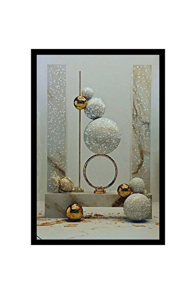 YASAR CONCEPT Biancorondo Kristal Epoksi Taşlı Reçine Tablo 85x125 Cm