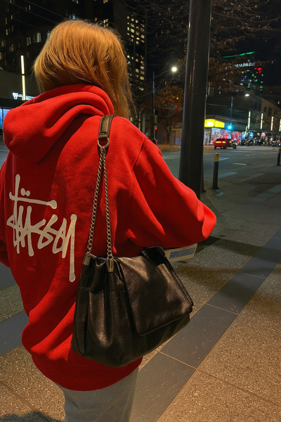 CLASSY.MODA Unisex Oversized 3 Thread Ş Fleece-Lined Back Text B Printed K Hooded Thick Sweatshirt