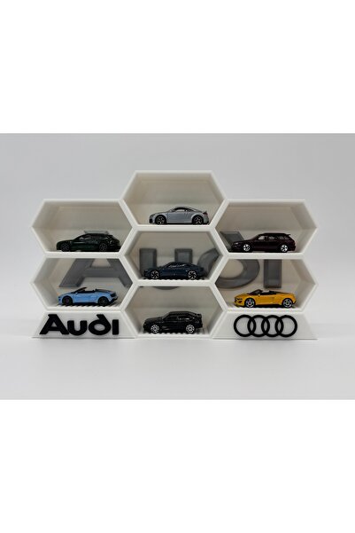HasFar Tech Audi - Themed Hexagonal Hot Wheels Car Rack 7-Piece