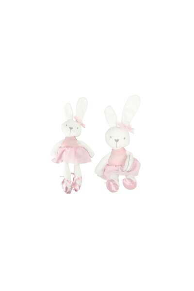 Three top online Plush mascot cuddly bunny rabbit in pink dress 42cm