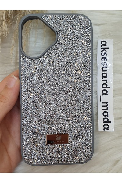 ZB Aksesuarda Moda حافظة فاخرة متوافقة مع آيفون 17 مزينة بأحجار سواروفسكي