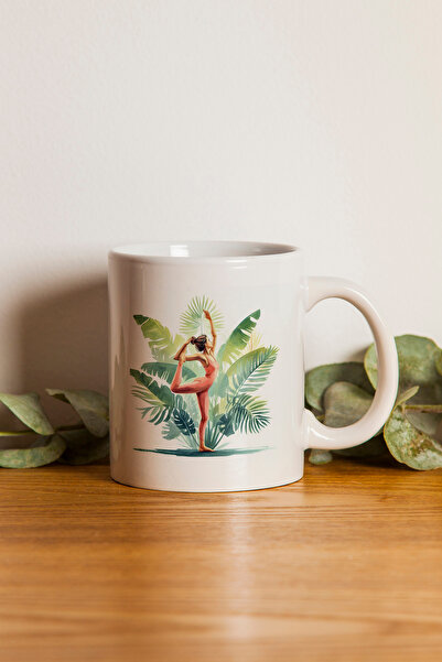 Ormira Konsept Woman Doing Yoga Printed Mug Cups