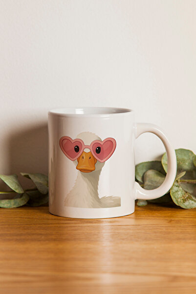 Ormira Konsept Duck with Glasses Printed Mug