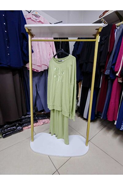 Sabase Embroidered Patterned Fabric Sweatshirt Set