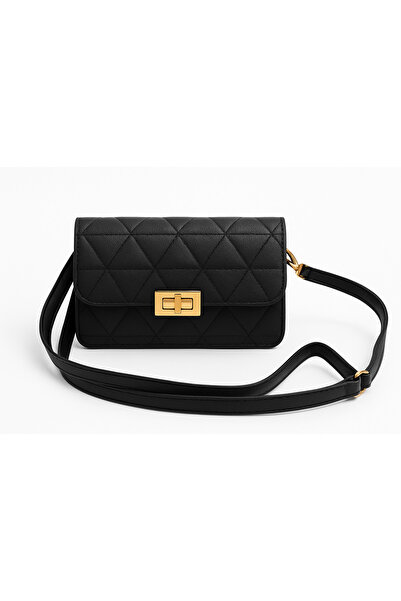 Mira Kadın Günlük Kapitone Crossbody Suni Deri Çanta – Siyah – Ayarlanabilir ...