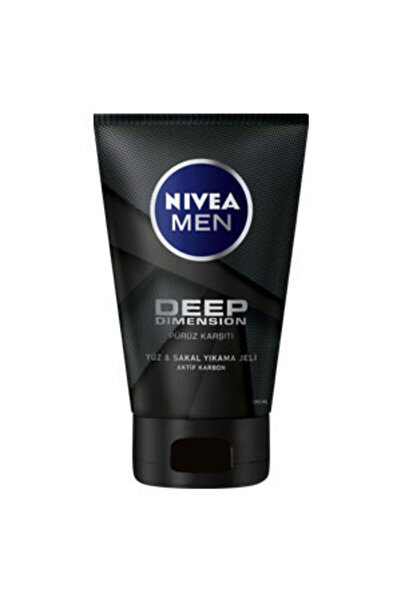NIVEA MEN Deep Dimension Yüz ve Sakal Yıkama Jeli 100ml