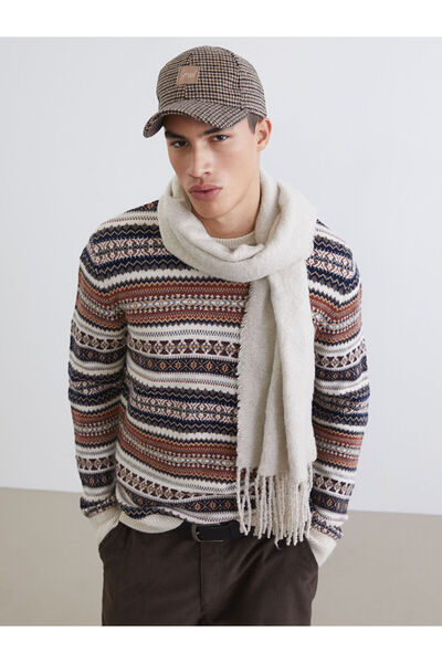 LC Waikiki New Season Crew Neck Patterned Men's Knitwear Sweater