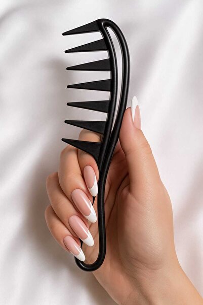 invictus design Kadın Siyah Saç Şekillendirici Bukleli Kıvırcık Dalgalı Saçlar İçin Geniş Dişli Wax Tarak